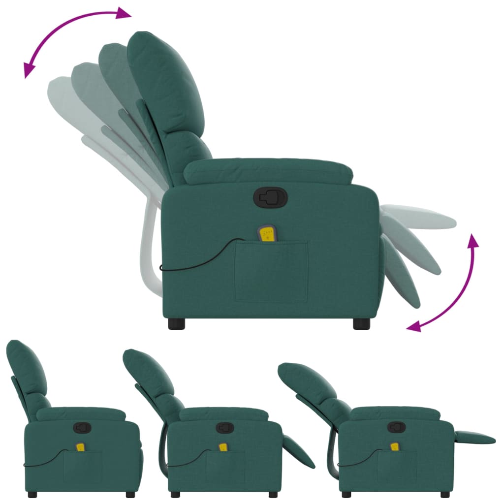 Massage-Relaxsessel, hellgrauer Stoff