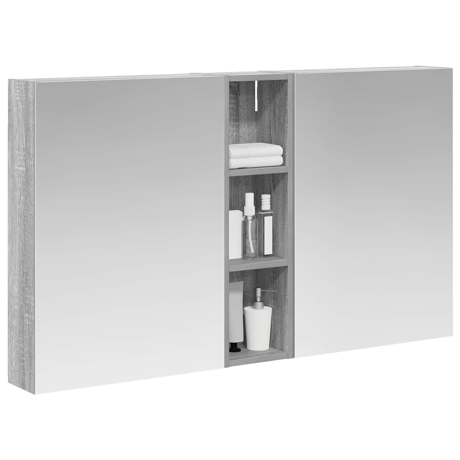 Badezimmerschrank-Set 3 pcs 80 x 10,5 x 50 cm Holzwerkstoff