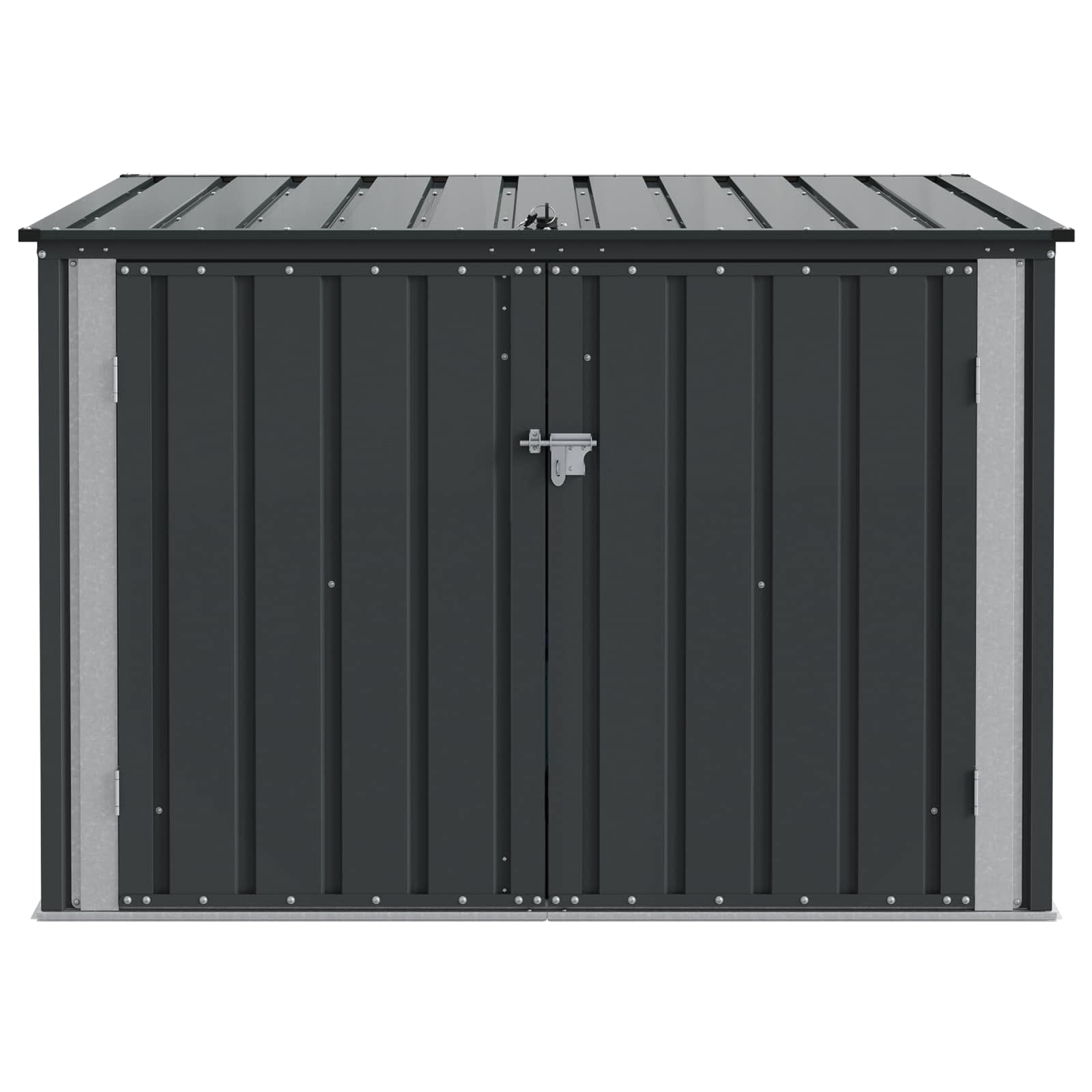 Gartenlagerbox Schwarz 101,5 x 57 x 100,5 cm Stahl