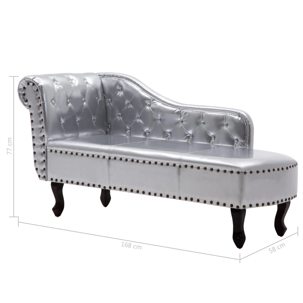 Chaiselongue Braun Wildleder-Optik