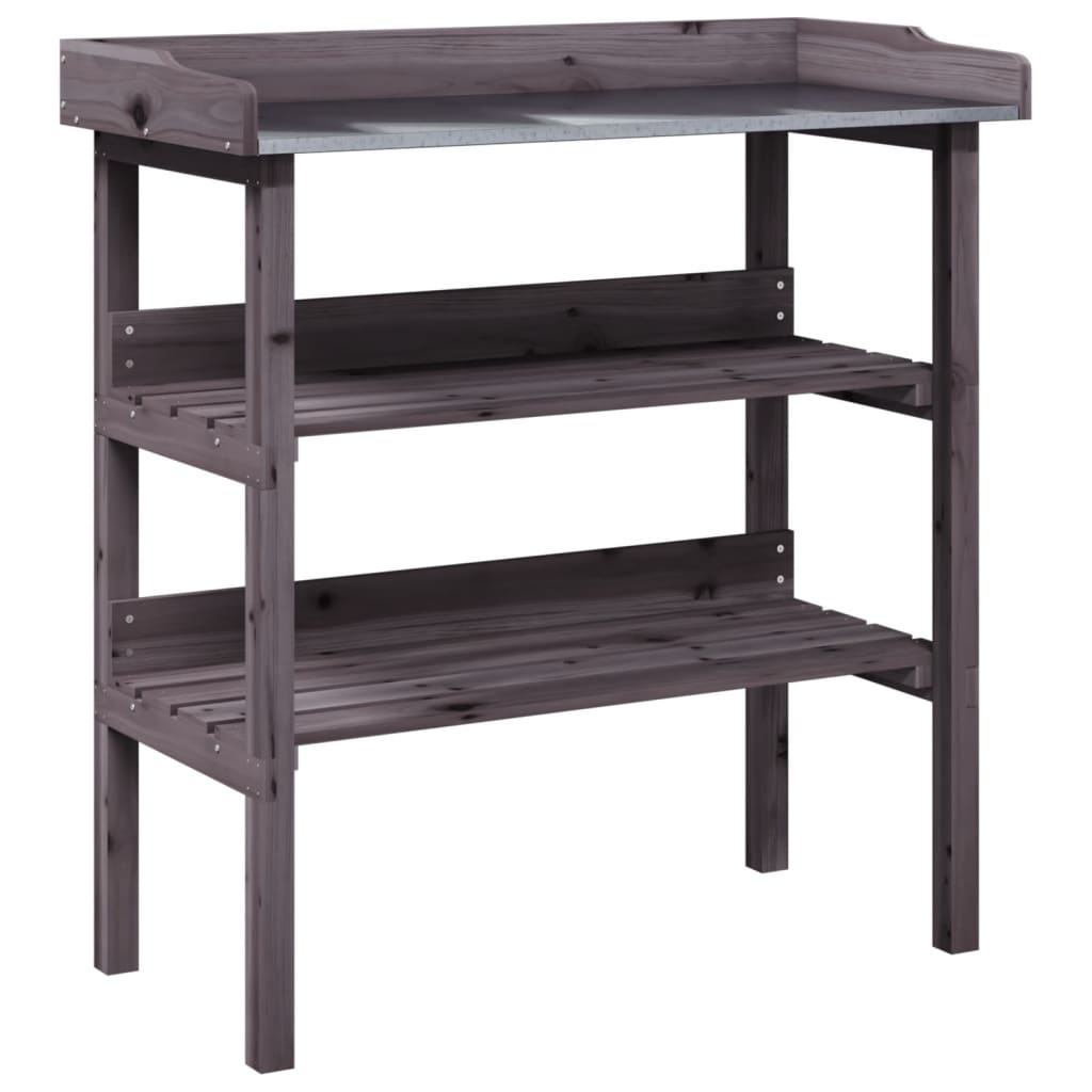 Pflanztisch mit Ablagen 78x38x82,5 cm Massivholz Tanne