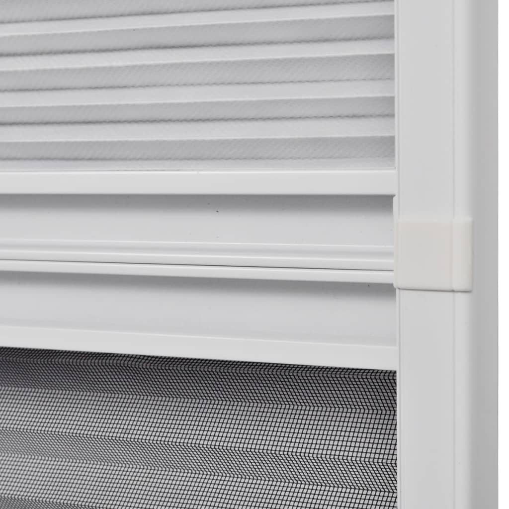Plisse Insektenschutzfenster mit Jalousie Aluminium 160×80 cm