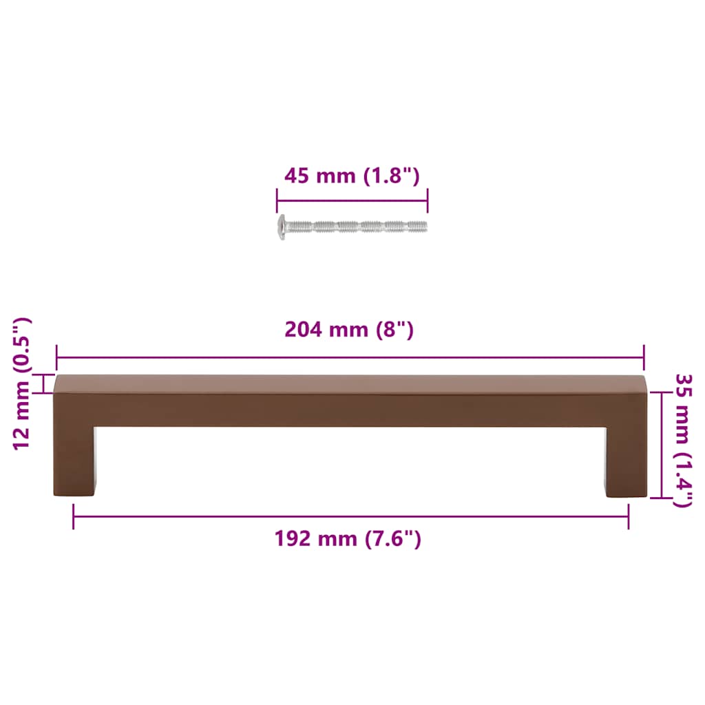 Möbelgriffe 10 Stk. Silbern 64 mm Edelstahl