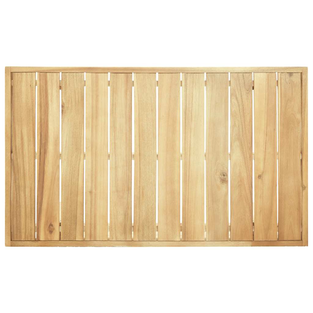 2-tlg. Garten-Lounge-Set mit Cremeweißen Kissen Akazienholz