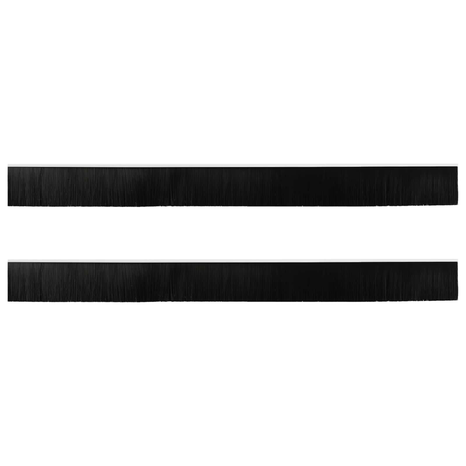 Selbstklebende Türbürstendichtungen 2 pcs Braun 100 cm