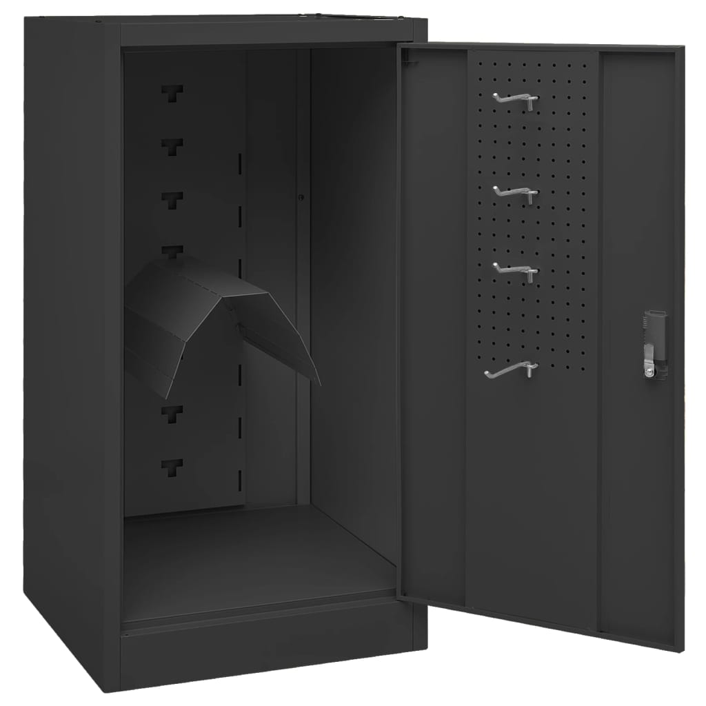 Sattelschrank Weiß 53x53x140 cm Stahl