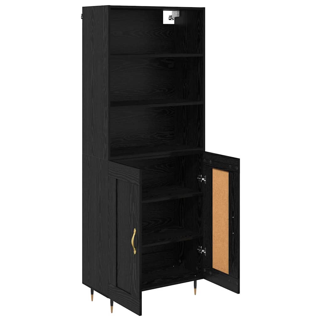 Highboard Betongrau 69,5x34x180 cm Holzwerkstoff