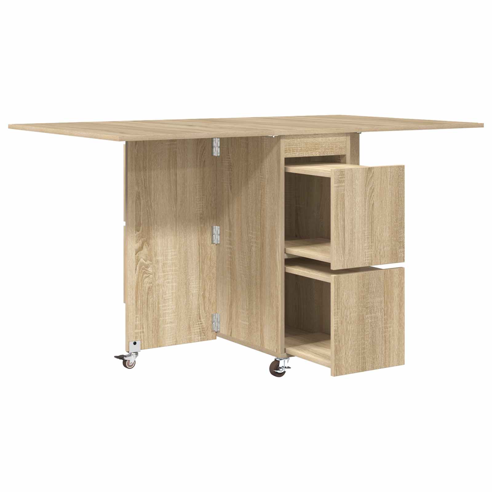 Esstisch 2 pcs 140 x 80 x 77 cm Holzwerkstoff Weiß Rechtwinklig