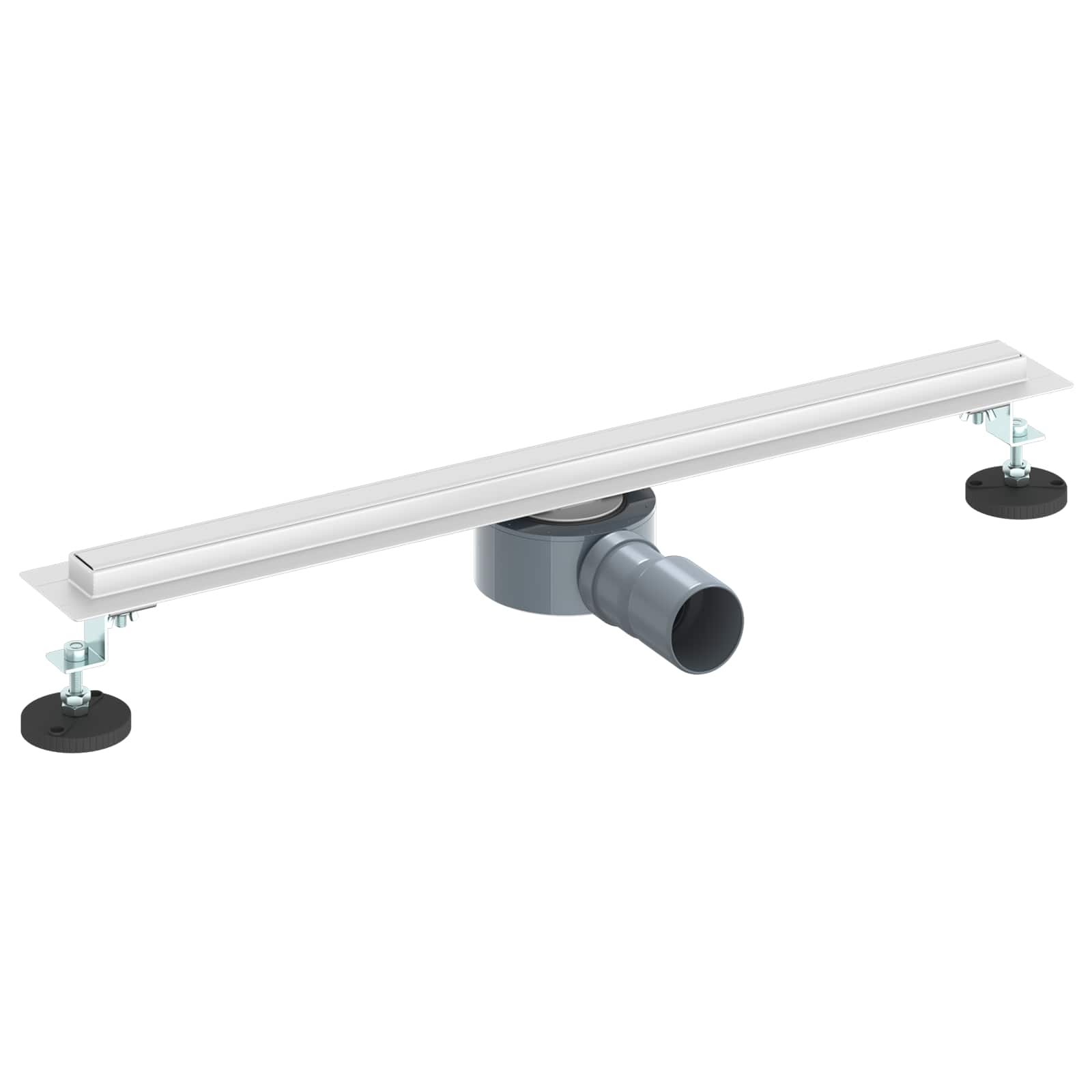360° Duschablauf mit slim Modell Silber 50 cm Edelstahl 304