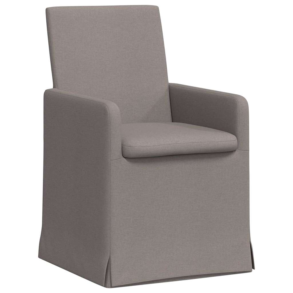 Esszimmerstühle 2 pcs Hellgrau 57 x 67 x 95 cm Stoff