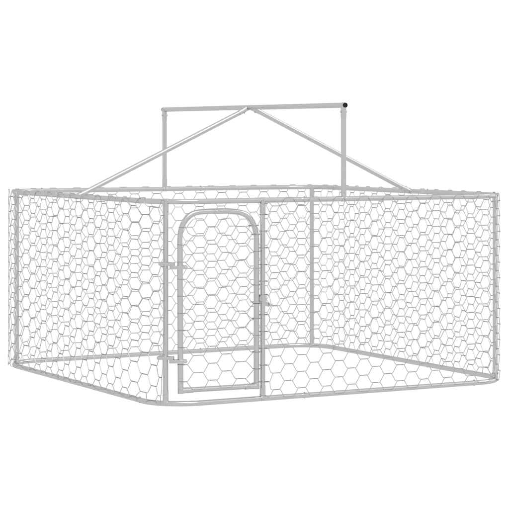 Outdoor-Hundezwinger mit Dach 400x200x150 cm
