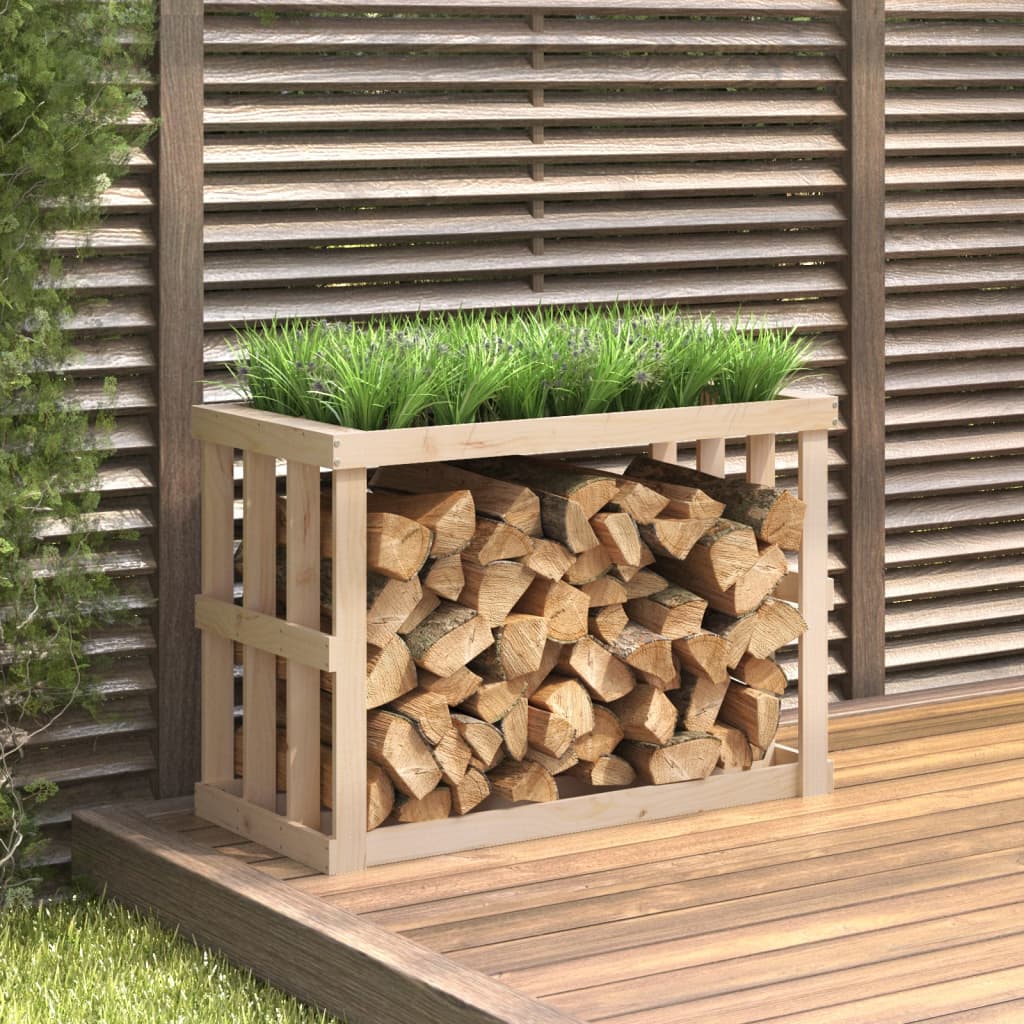 Outdoor-Kaminholzregal 108x52x106 cm Massivholz Kiefer
