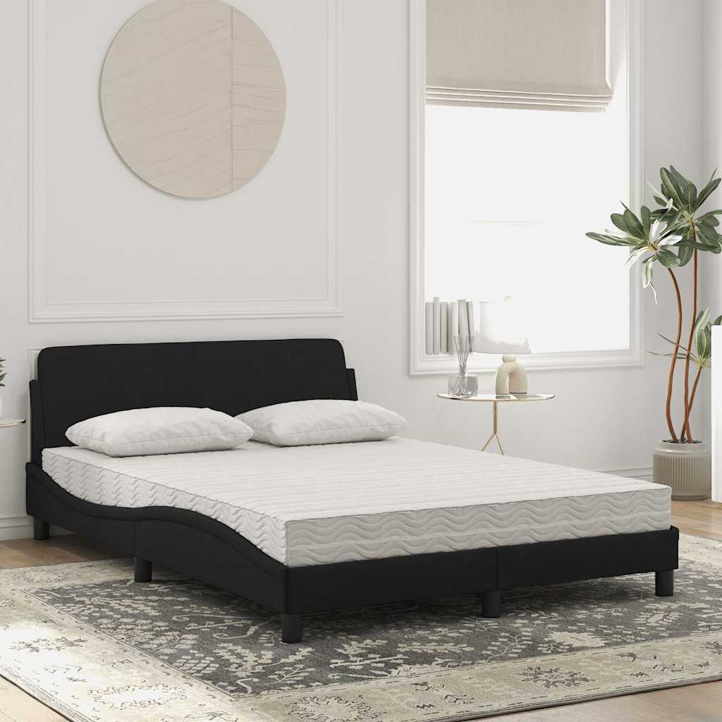 Bett mit Matratze "Dover" Hellgrau 80x200 cm Samt