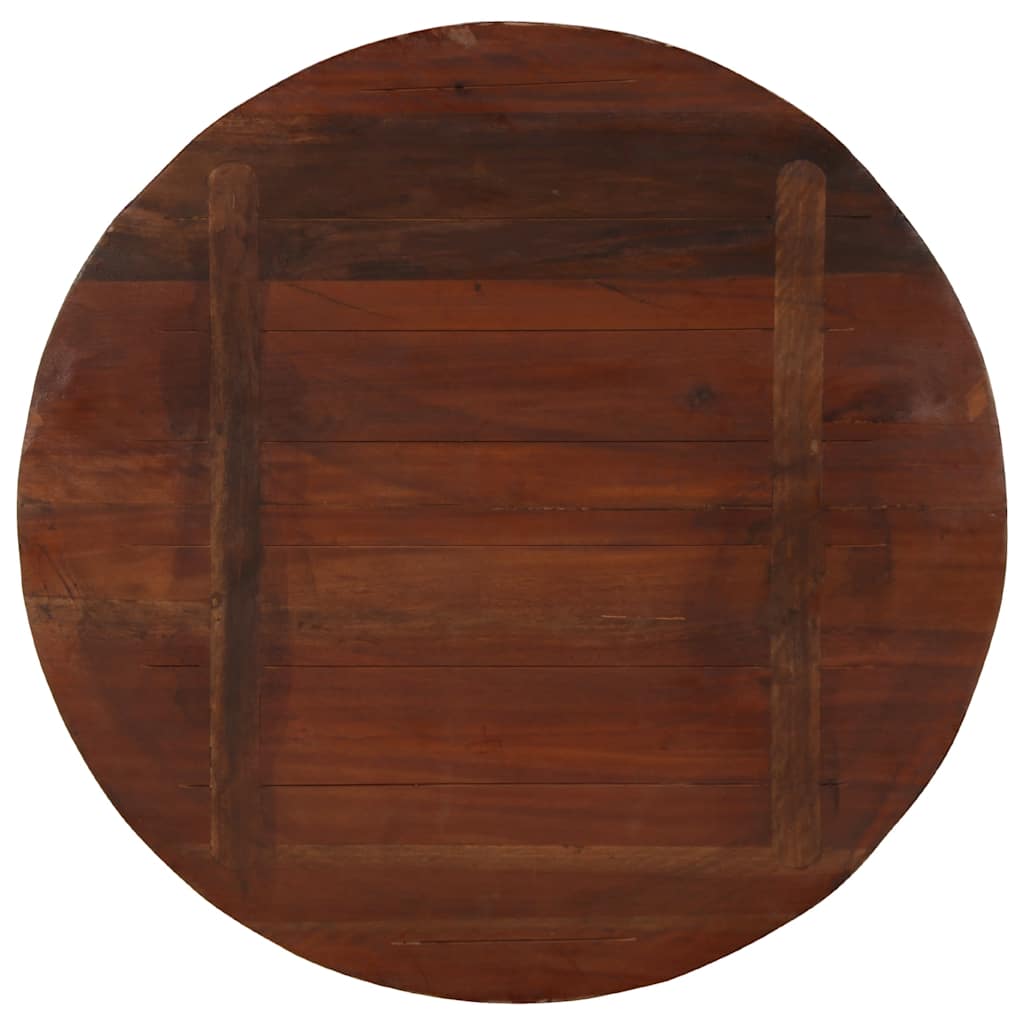 Tischplatte Ø 40x2,5 cm Rund Raues Massives Mangoholz