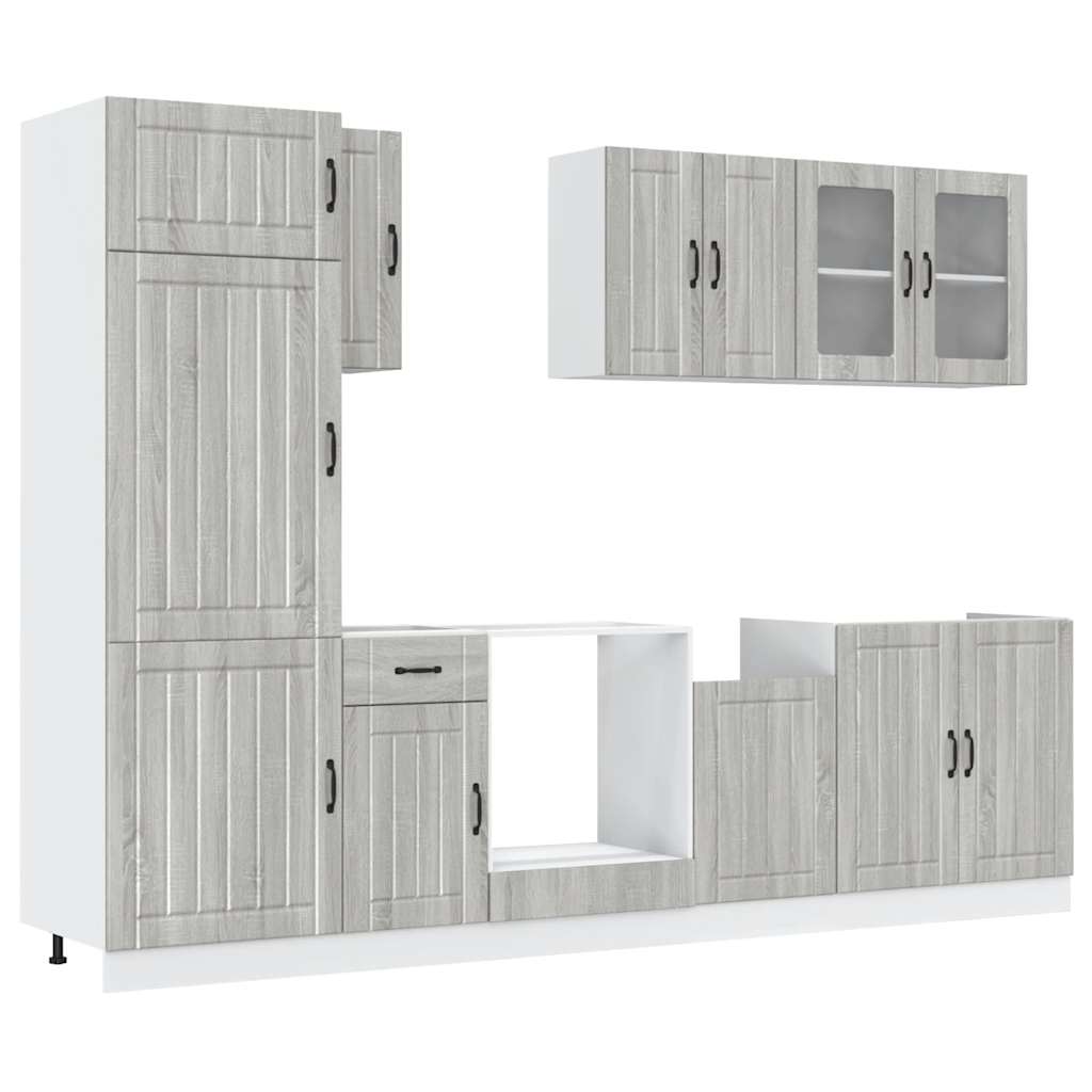 8-tlg. Küchenschrank-Set Lucca Weiß Holzwerkstoff