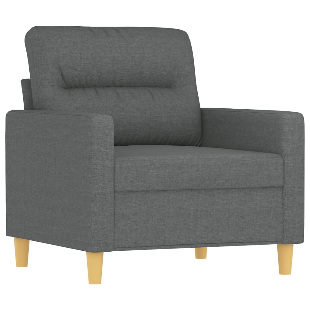 4-tlg. Sofagarnitur mit Kissen Taupe Stoff