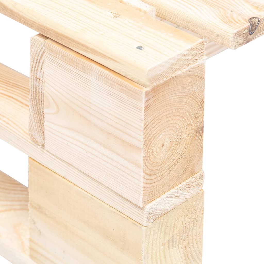 Outdoor-Ottomane Paletten Holz Grau