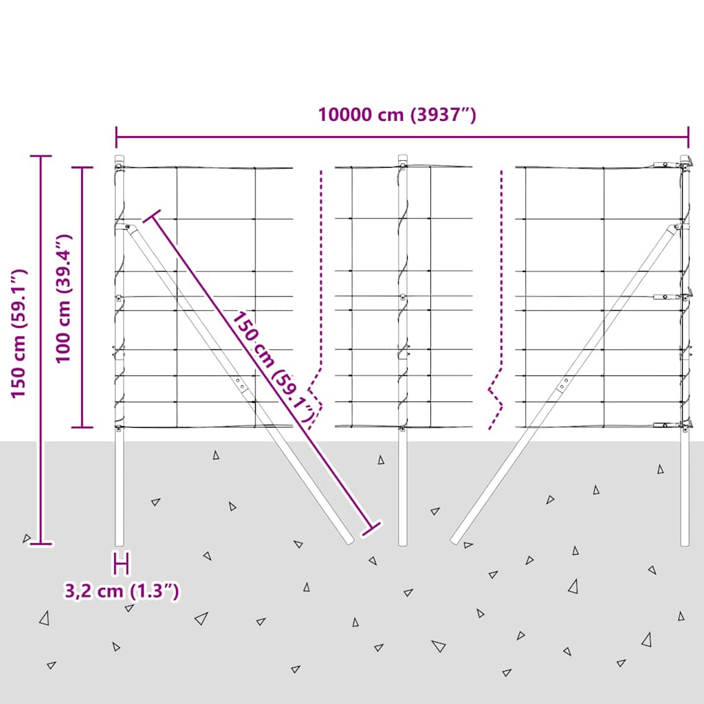 Ground Fix Geschweißter Drahtzaun 25 x 0,8 m Silber Netz