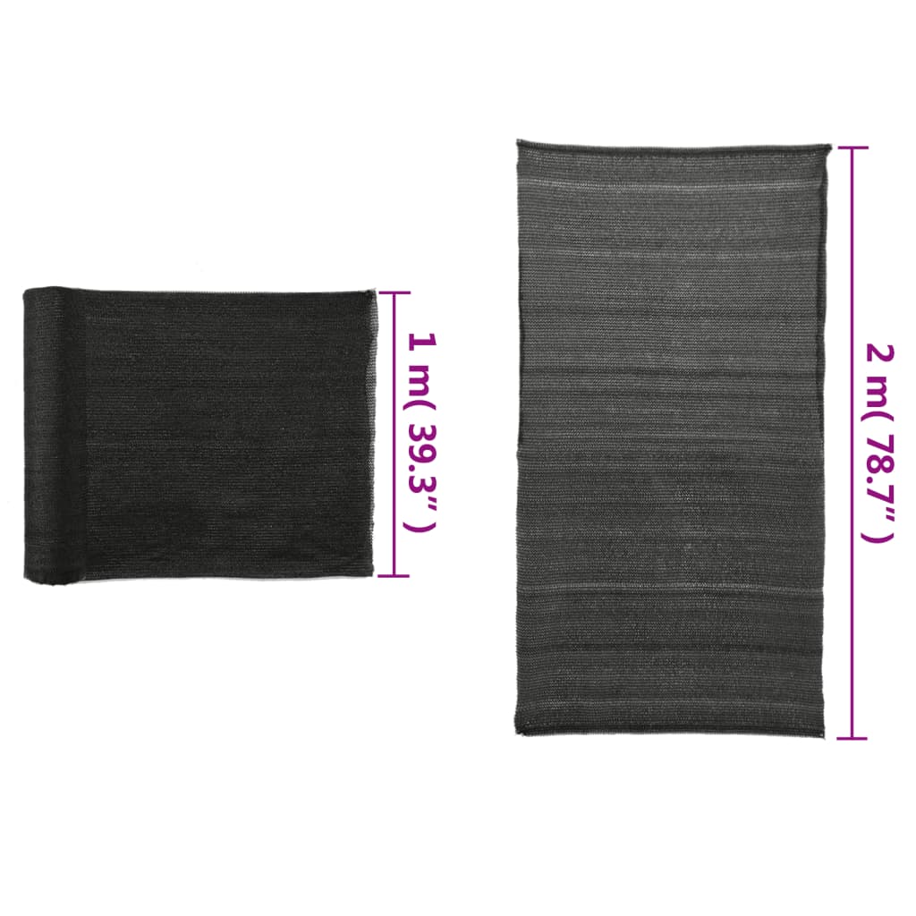 Sichtschutznetz HDPE 1x25 m Schwarz
