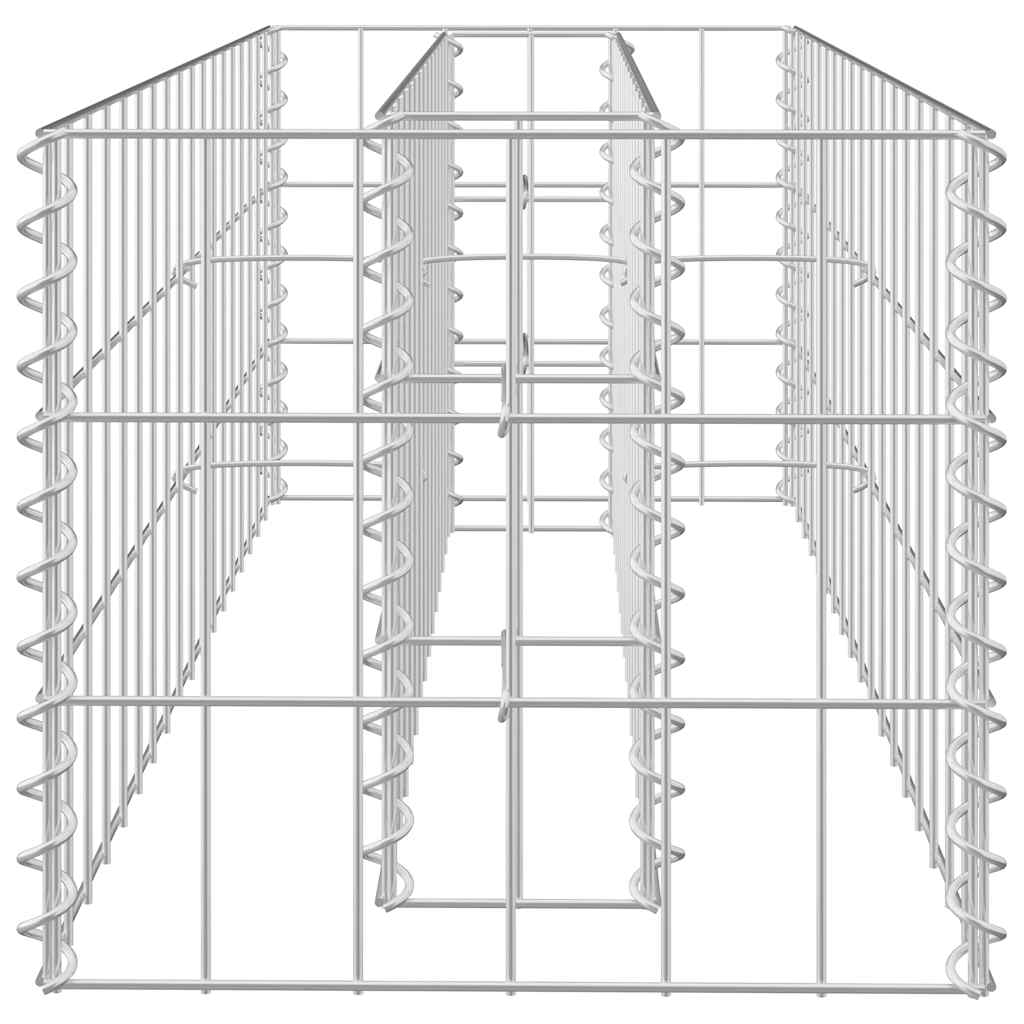 Gabionen-Hochbeet Verzinkter Stahl 90x30x10 cm
