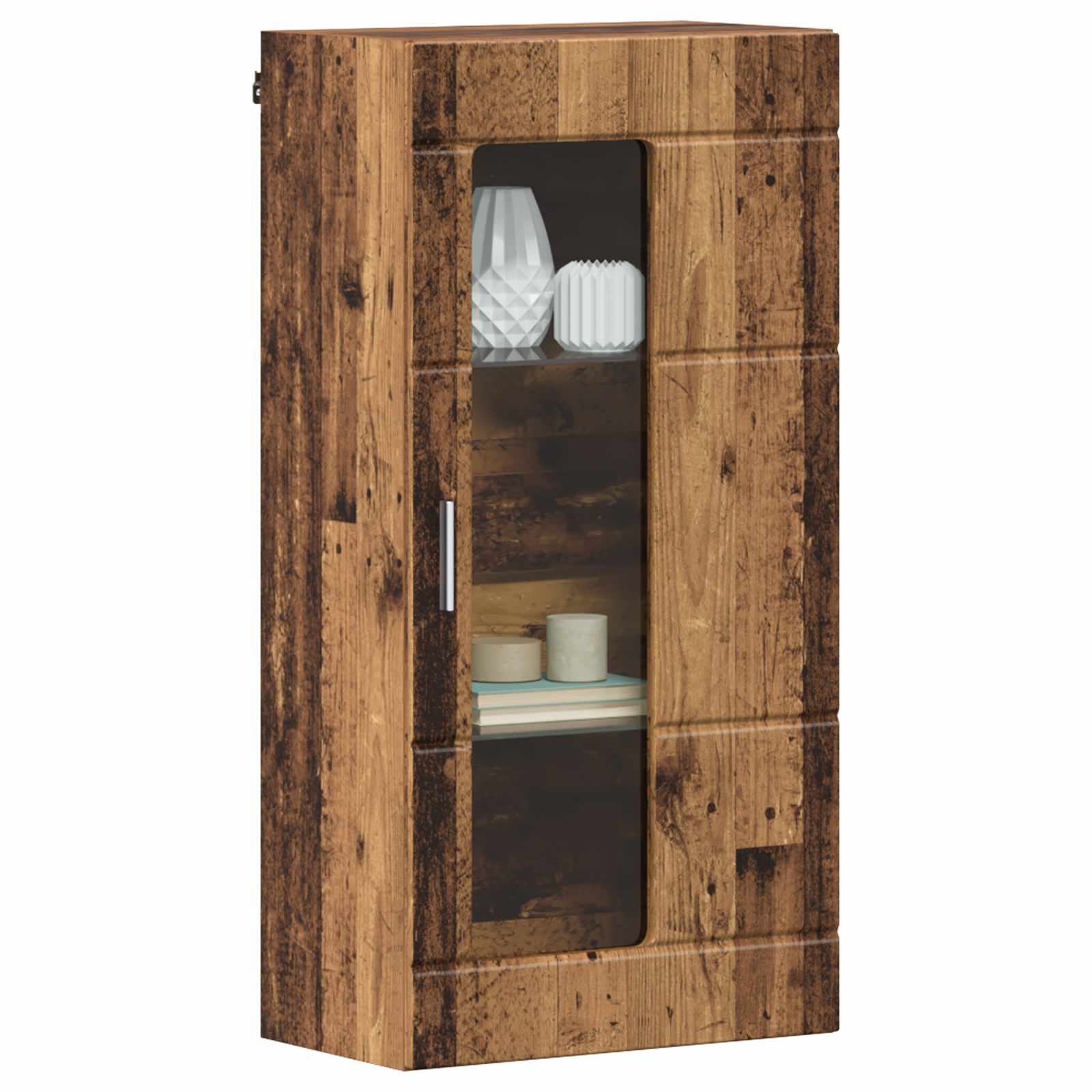 Highboard mit Regal FLORIN Weiß 60 x 35 x 182 cm Holzwerkstoff