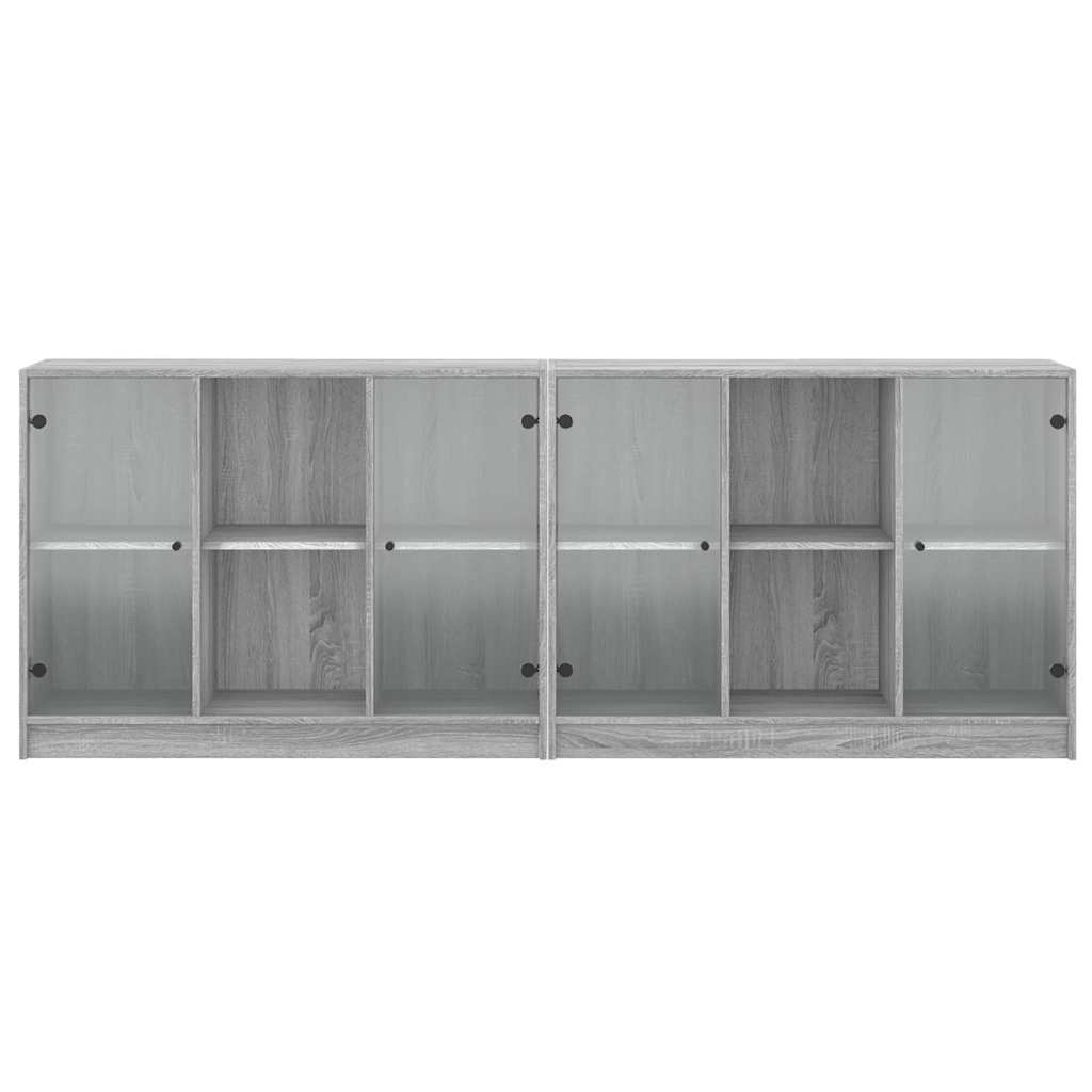 Bücherschrank mit Türen Weiß 204x37x75 cm Holzwerkstoff