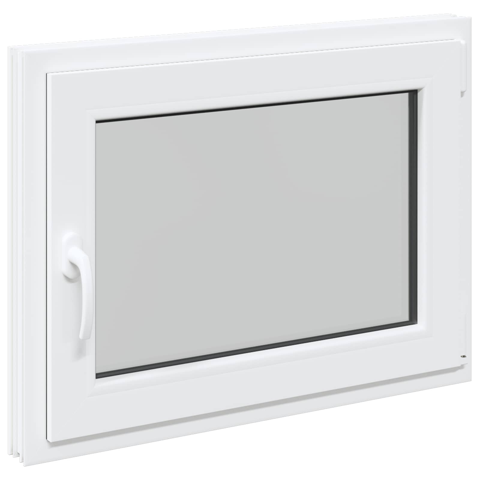 Kellerfenster RISOR 50 x 50 cm PVC und Glas Weiß