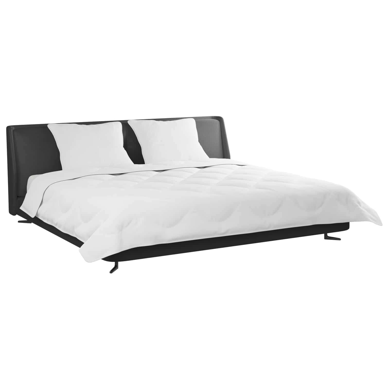 Decke mit Kissen 3 pcs Weiß Mikrofaser und Daunenfedern