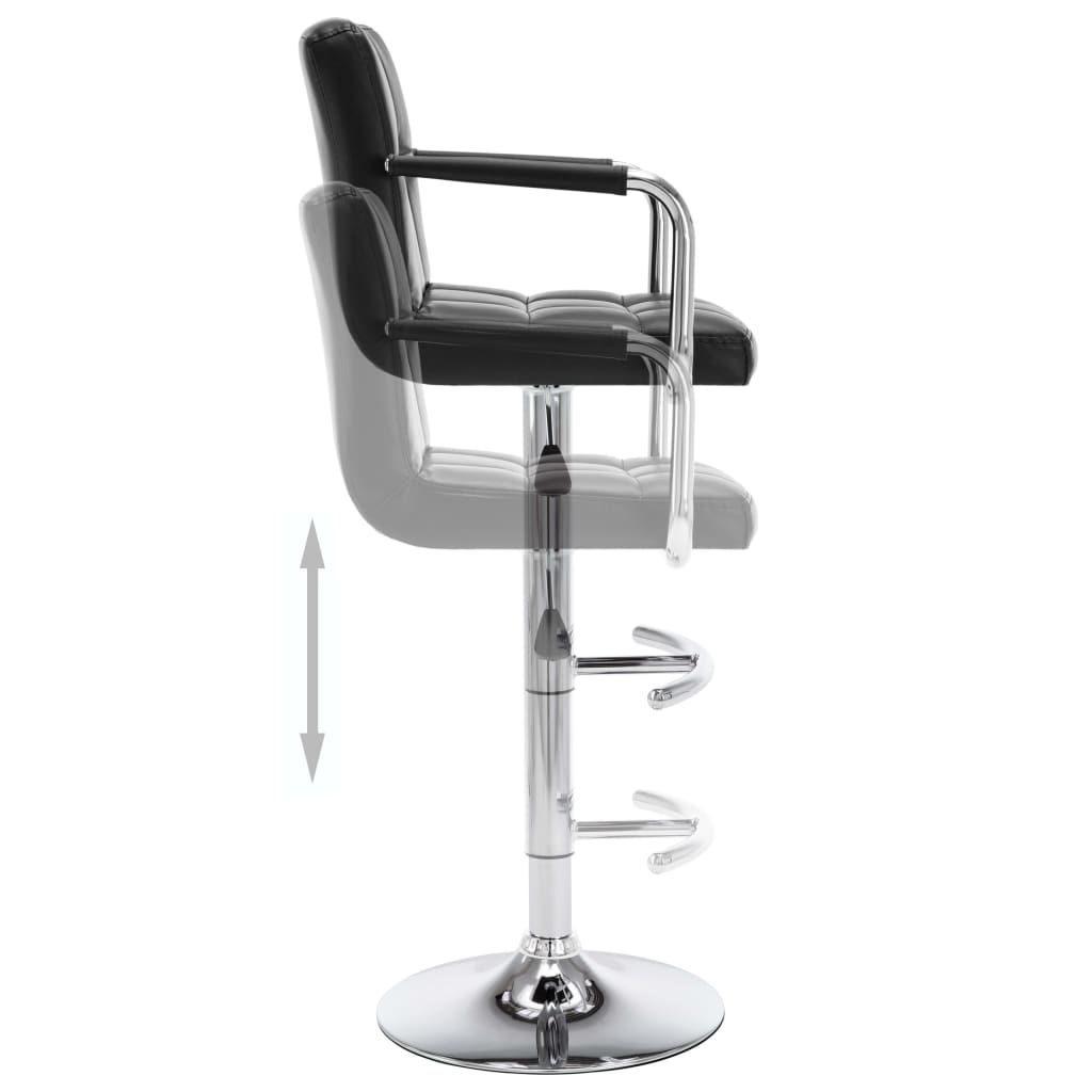 Barhocker 2 Stk. Rot Kunstleder
