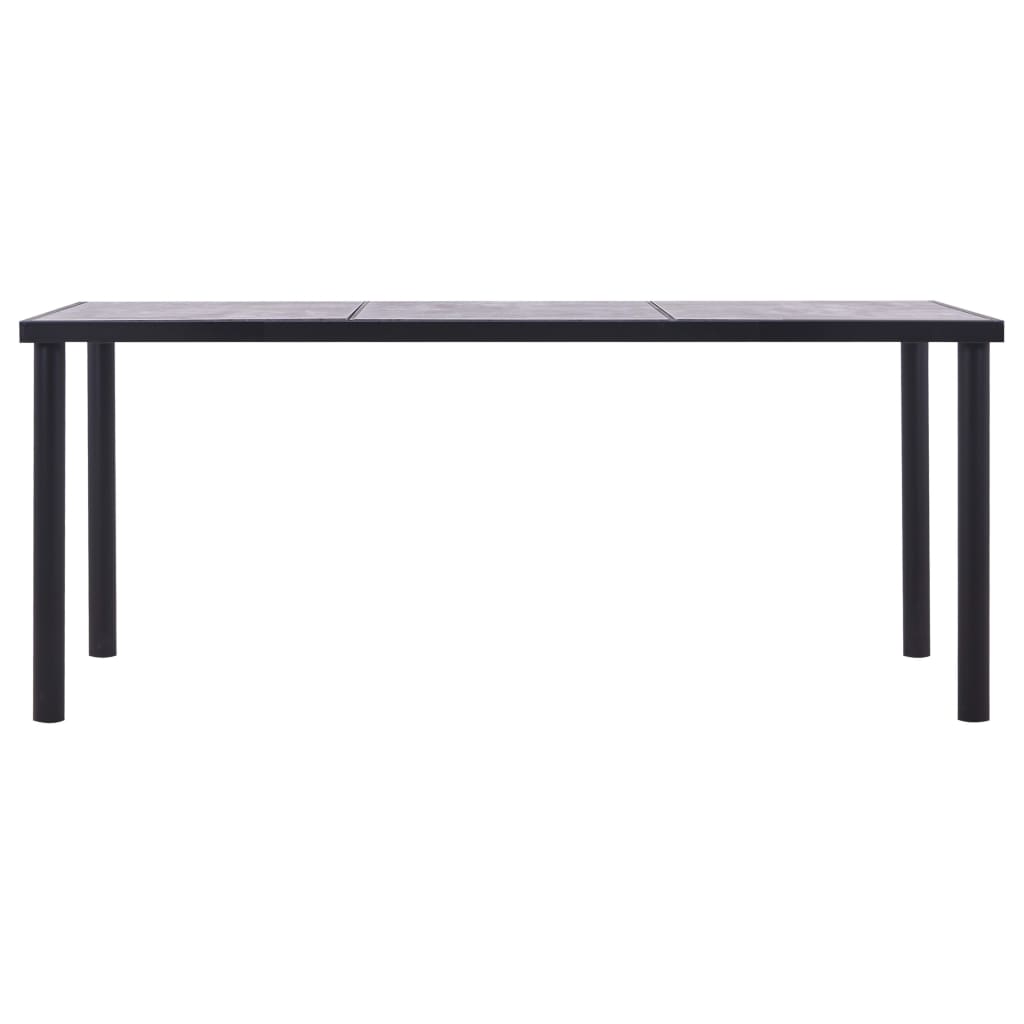 Esstisch Schwarz und Betongrau 120 x 60 x 75 cm MDF