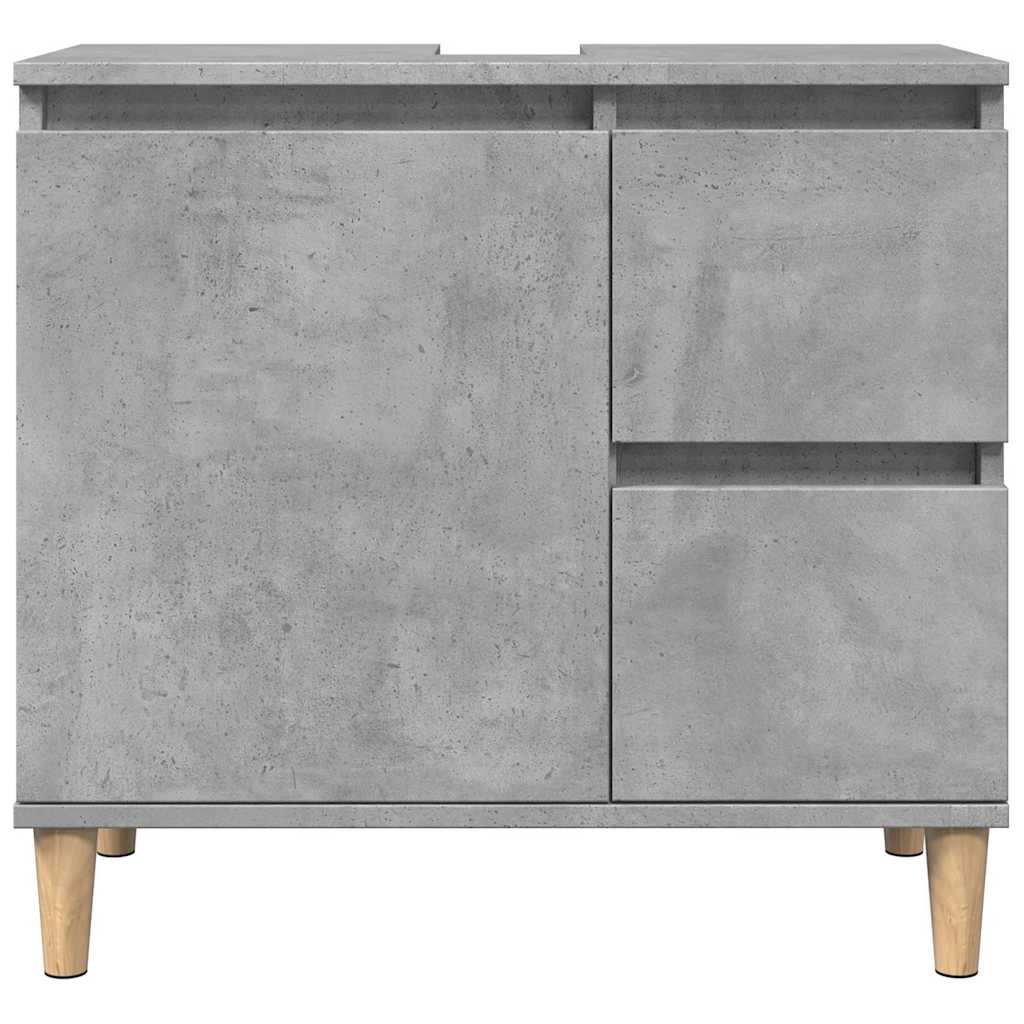 Badschrank Weiß 65x33x60 cm Holzwerkstoff