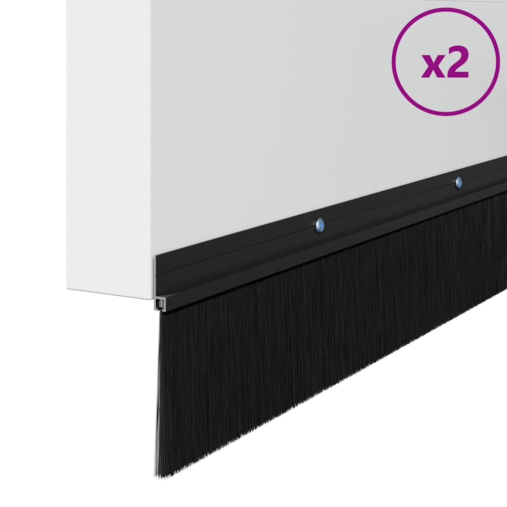 Aufsteck Türbürstendichtungen 2 pcs Braun 100 cm
