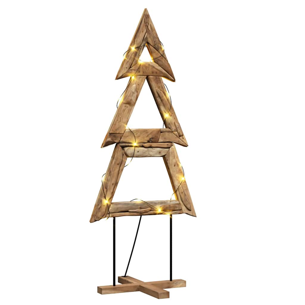 Weihnachtsbaum mit Ständer Braun 90 cm Massivholz Teak