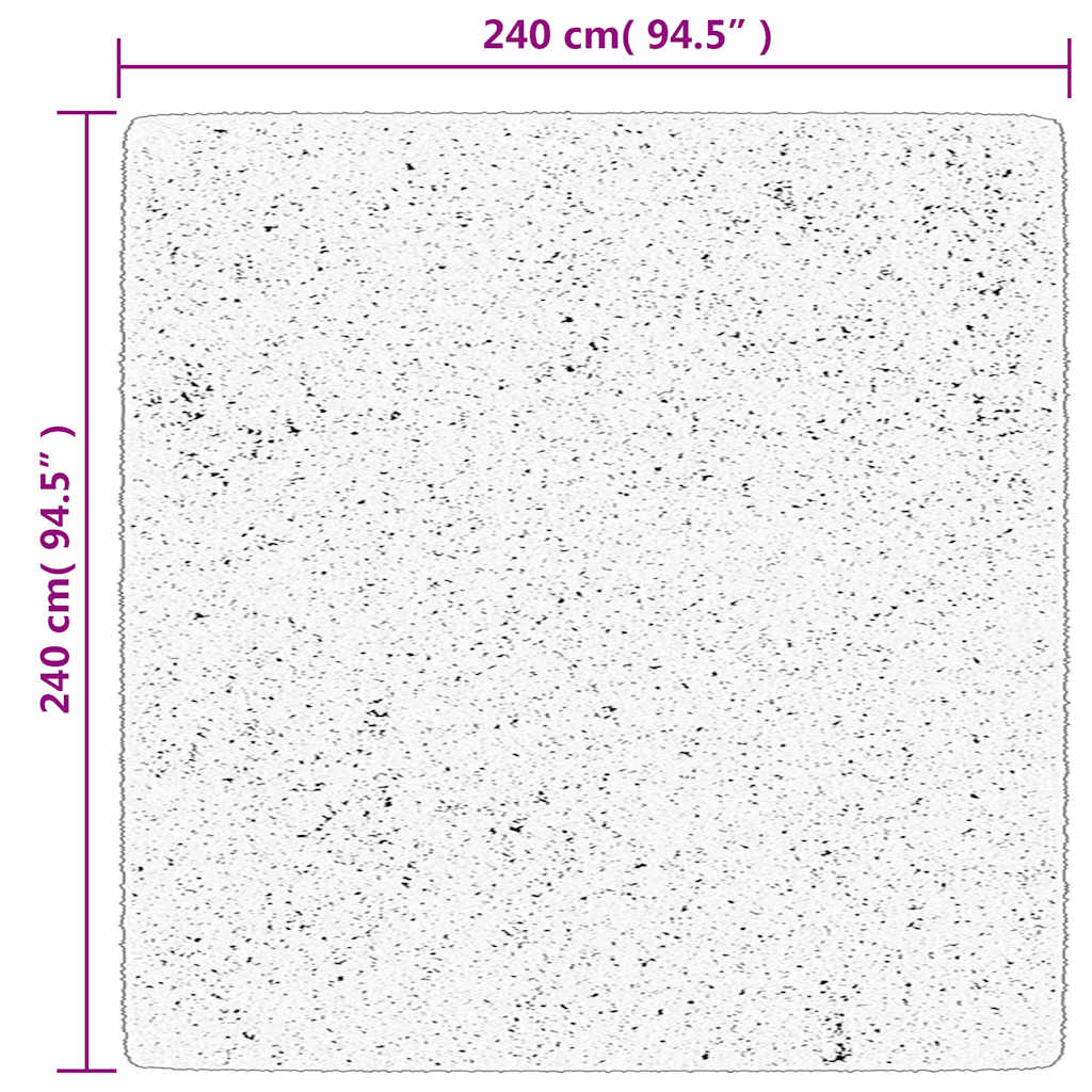 Teppich OVIEDO Kurzflor Anthrazit 120x120 cm
