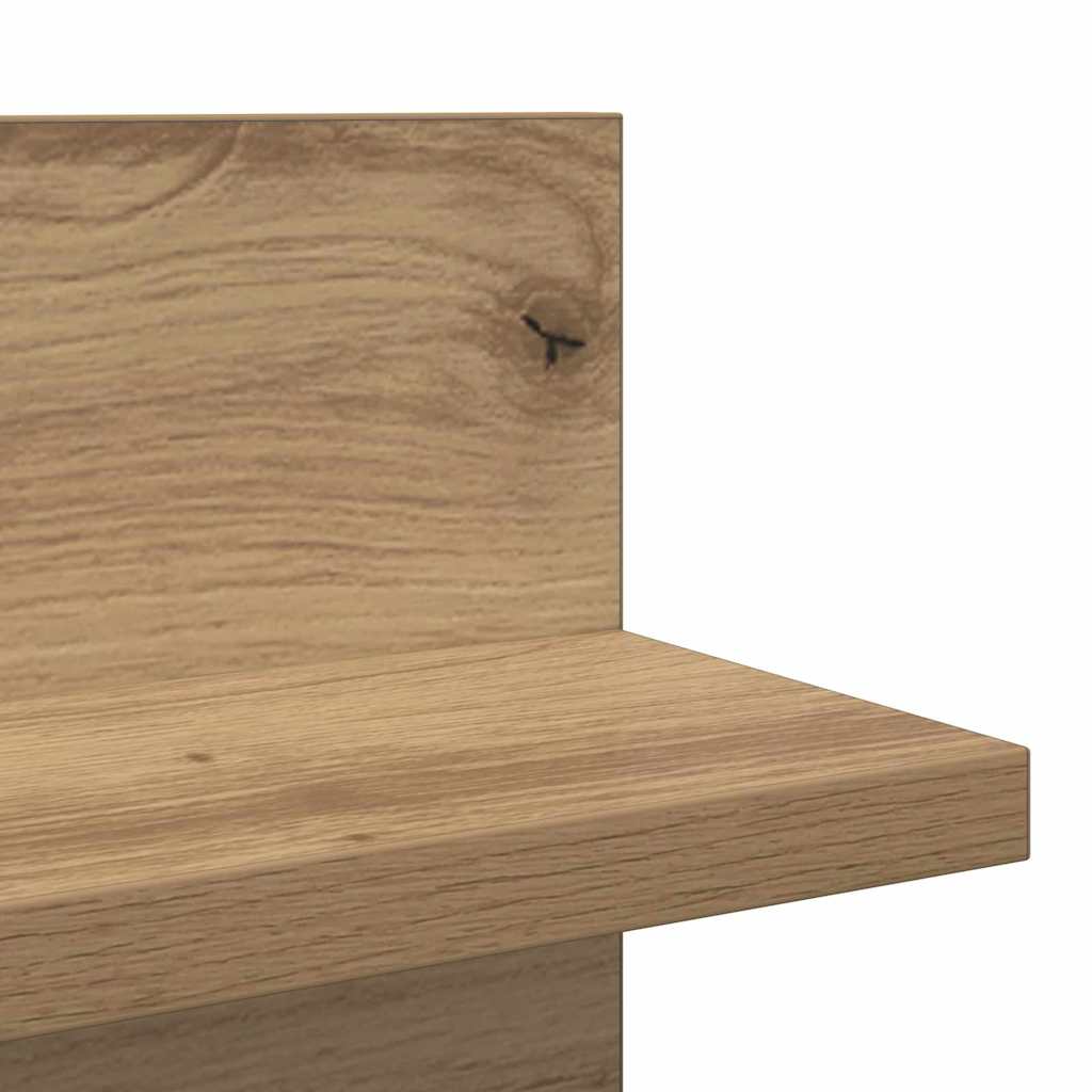 Wandregale 2 Stk. Weiß 80x11,5x18 cm Holzwerkstoff