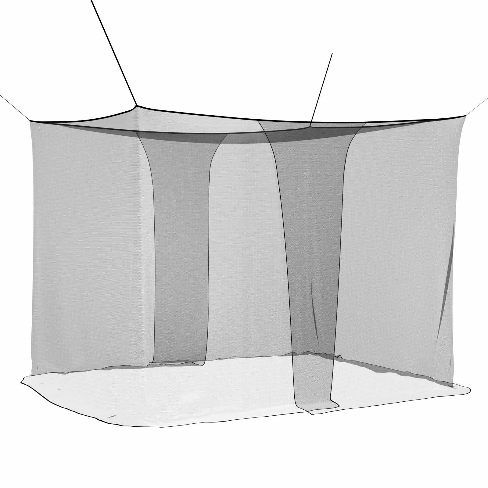 Moskitonetz zum Aufhängen 156 Mesh Weiß 220x100x150 cm
