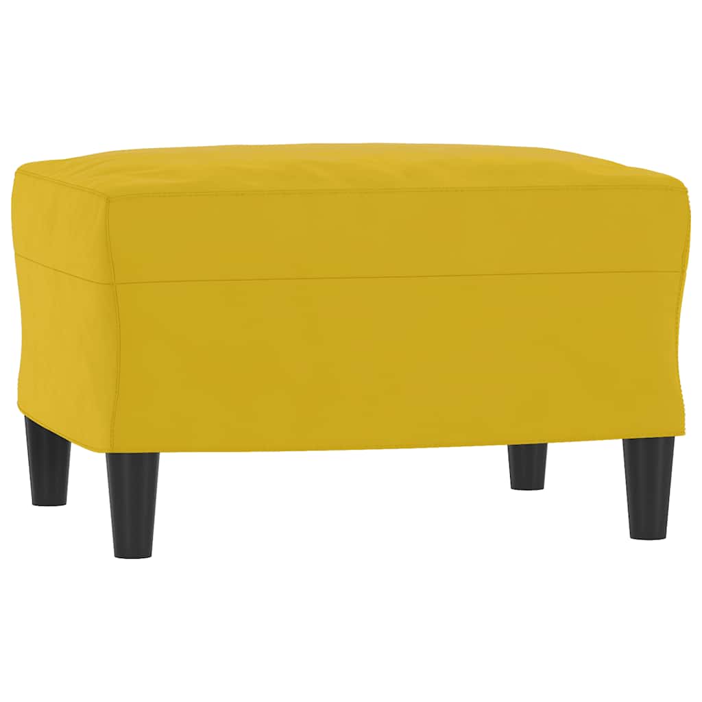 3-Sitzer-Sofa mit Hocker Rosa 180 cm Samt