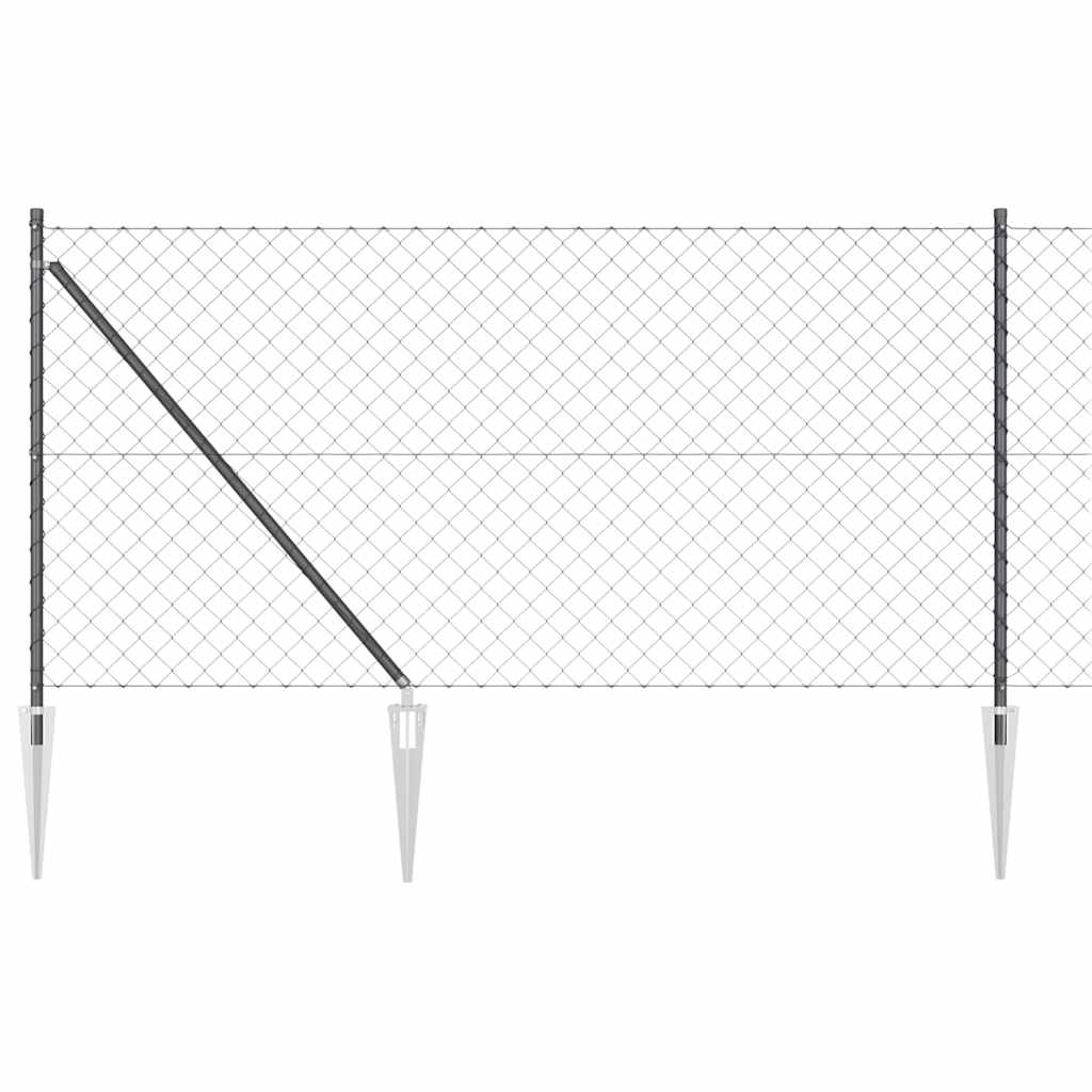 Outdoor Kettenglied-Zaun Erdfixierung 10 x 0,4 m Grün Netz