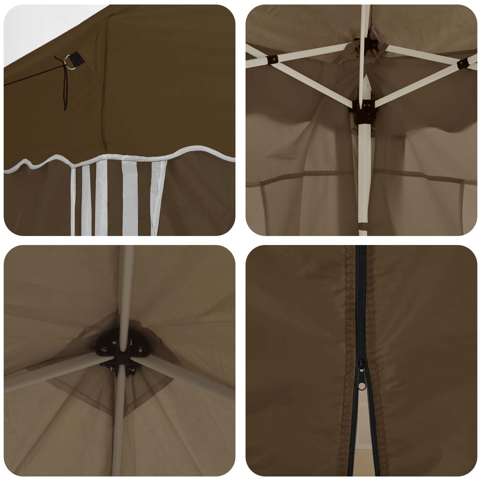 Pop-up Partyzelt 575 x 290 x 245 cm Creme