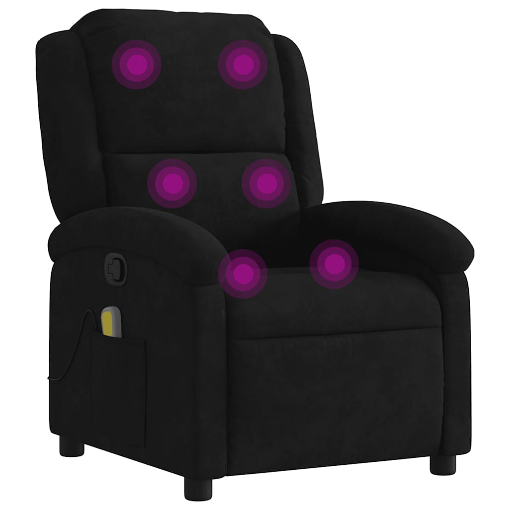 Massage-Relaxsessel, hellgrauer Samt