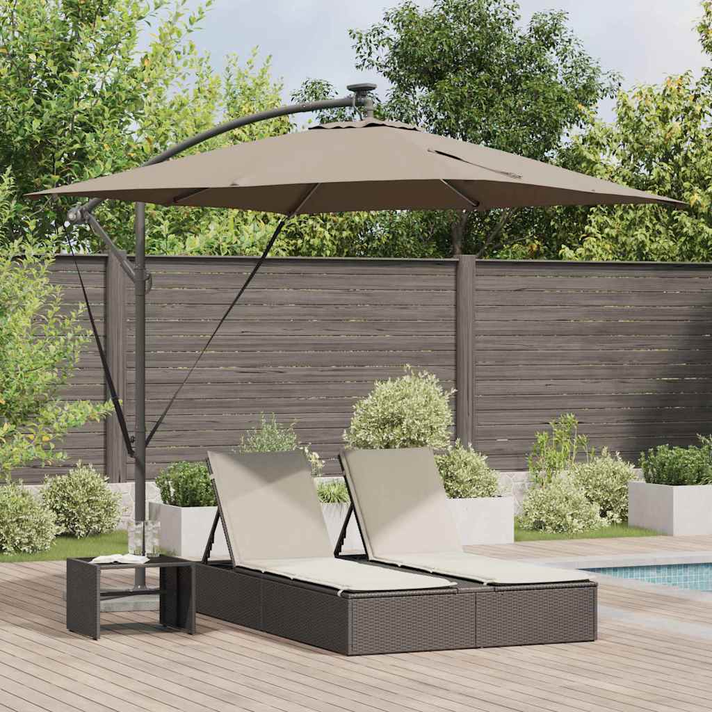 Sonnenschirm Sand 249 x 249 x 250 cm Polyester und Aluminium