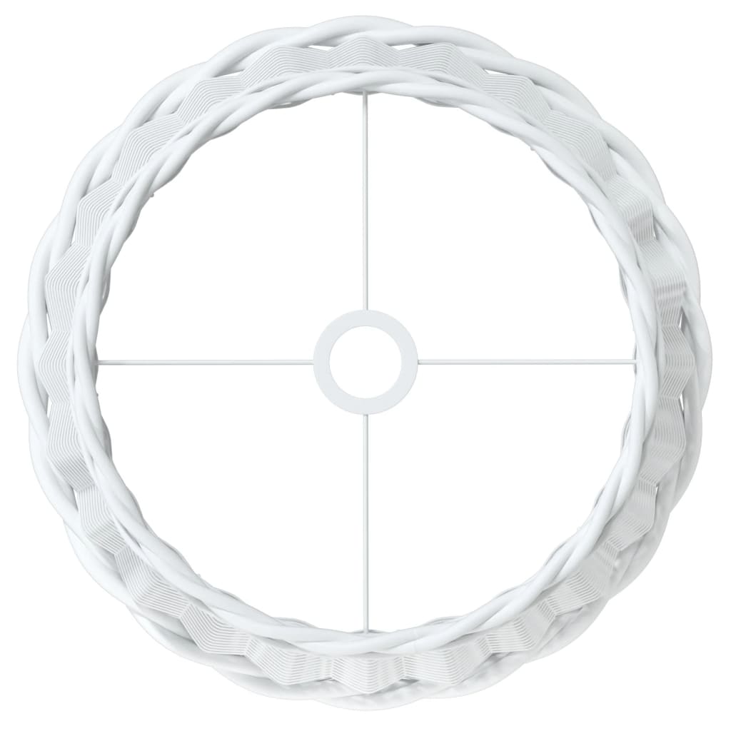 Lampenschirm Weiß Ø15x12 cm Korbweide