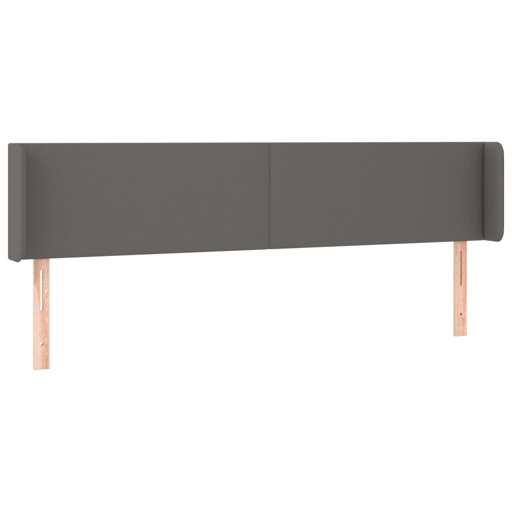 Kopfteil mit Ohren Creme 83x16x78/88 cm Kunstleder
