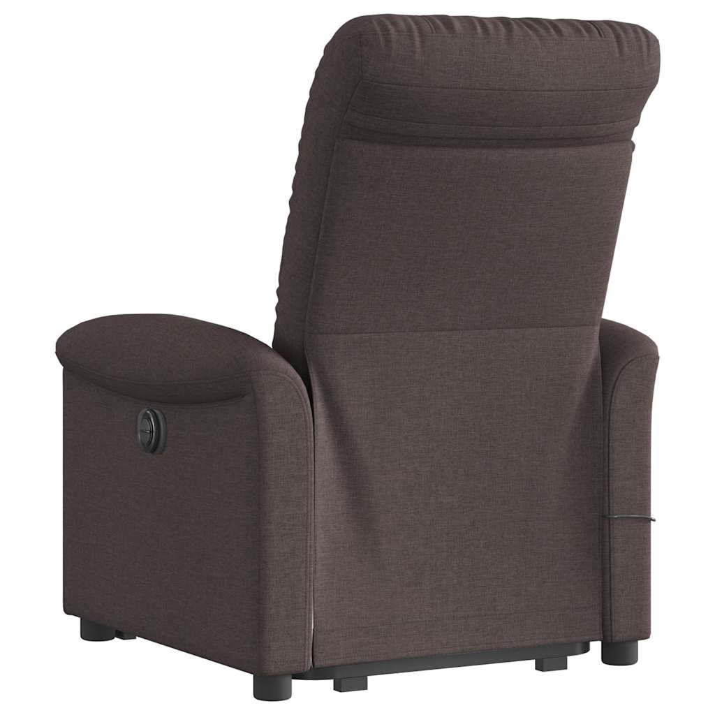 Massagesessel mit Aufstehhilfe Hellgrau Stoff