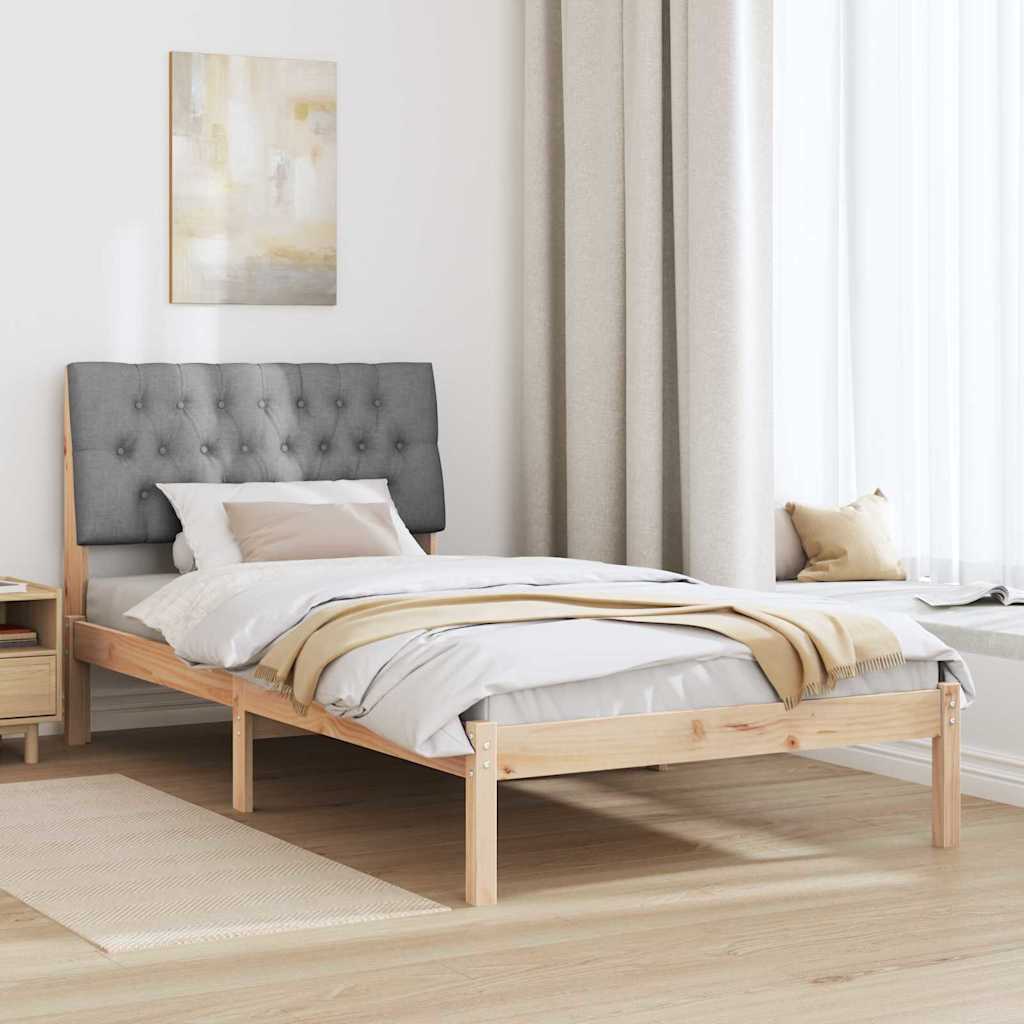 Bettgestell mit gepolstertem Kopfteil Braun 200 x 200 cm
