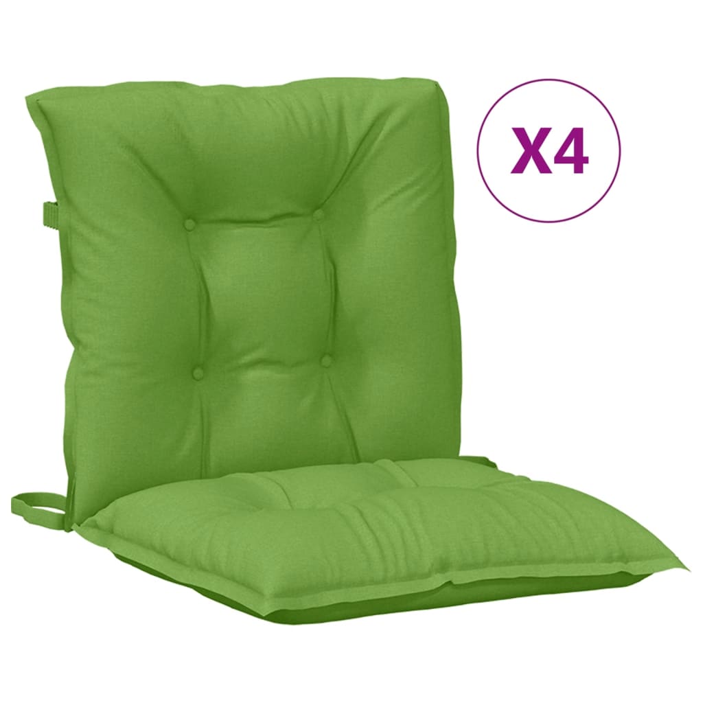 Niedriglehner-Auflagen 2 Stk Melange Anthrazit 100x50x7cm Stoff