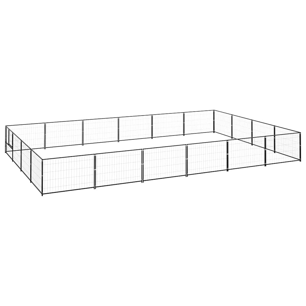 Hundezwinger Schwarz 4 m² Stahl