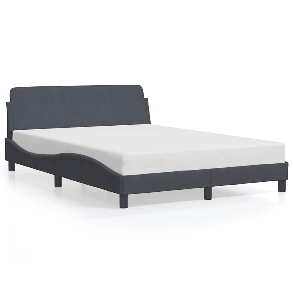 Bettgestell Dover Dunkelgrau 90x190 cm Samt