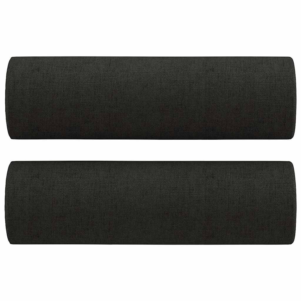 2-Sitzer-Sofa mit Zierkissen Braun 120 cm Stoff