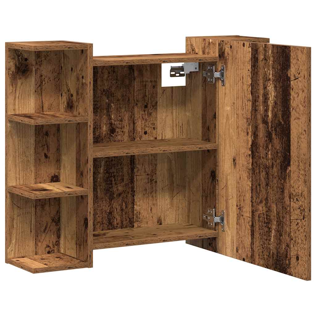 Bad-Spiegelschrank Weiß 80x20,5x64 cm Holzwerkstoff
